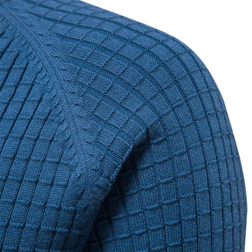 Cotton Soild Color O-Neck High Quality Mesh Pullovers Male New Winter Autumn Basic Sweaters For Men