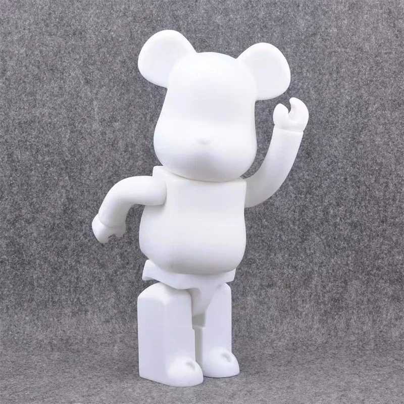 28cm Bear Statue Paint Block Bear Decor Desktop Ornaments Living Room Bear Floor Sculpture Home Decoration Kids Birthday GiftsT250310