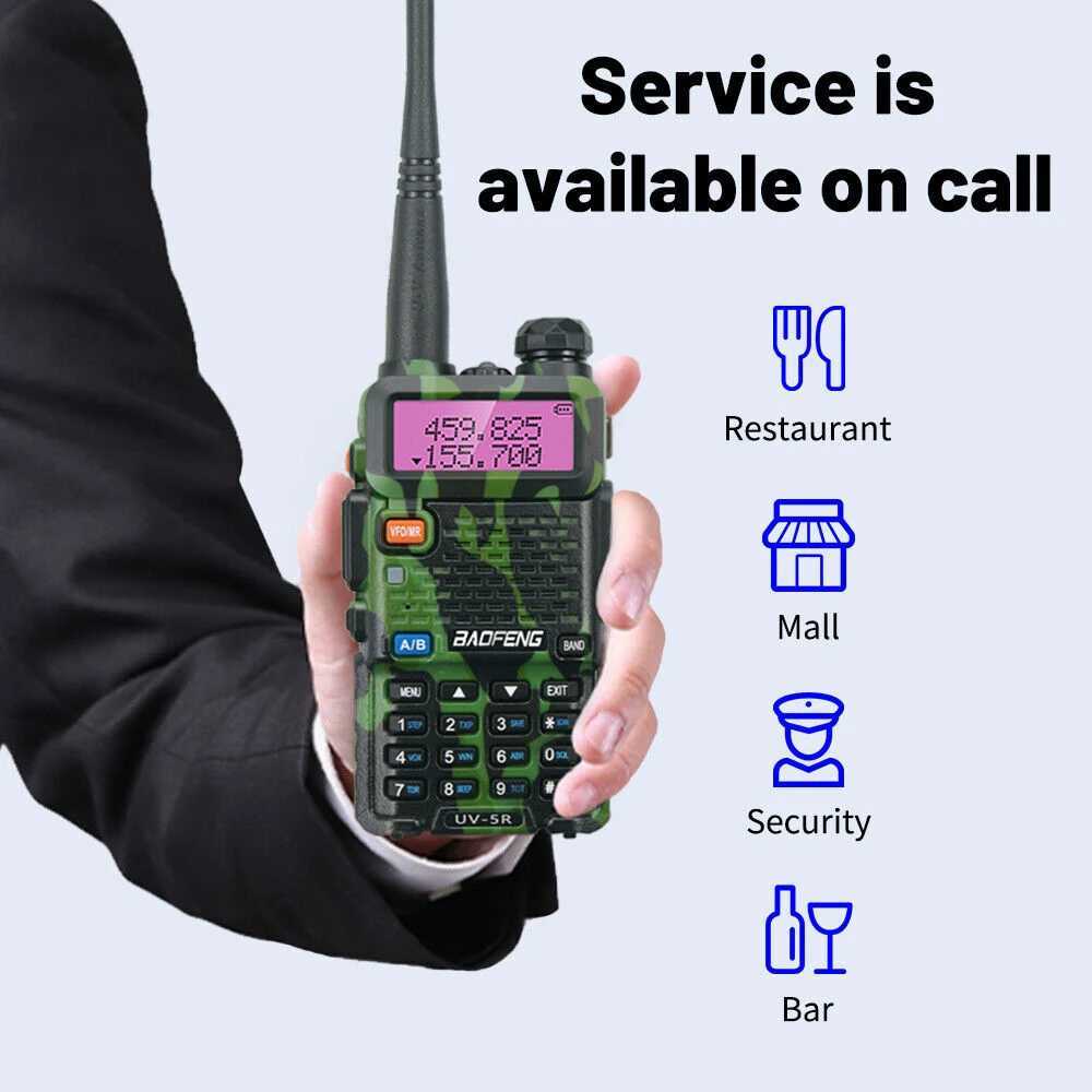 New Arrival BaoFeng UV 5R Walkie-Talkie Dualband Long Range Two Way Radio For Hunting Portable FM cb Radio Stations Transceiver Wireless Set T250311