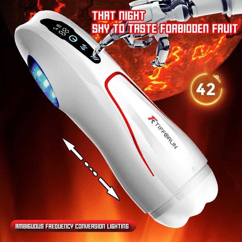 Male Masturbation Cup Masturbation Machine Heating 9-Frequency Vibration Pump Interactive Sound Oral Sex Adult Sex ToyXJ250311