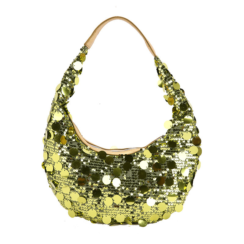 Internet Celebrity Armpit For Women 2024 New Fashion Sequin Dazzling Western Same Style Single Shoulder Dumpling Bag