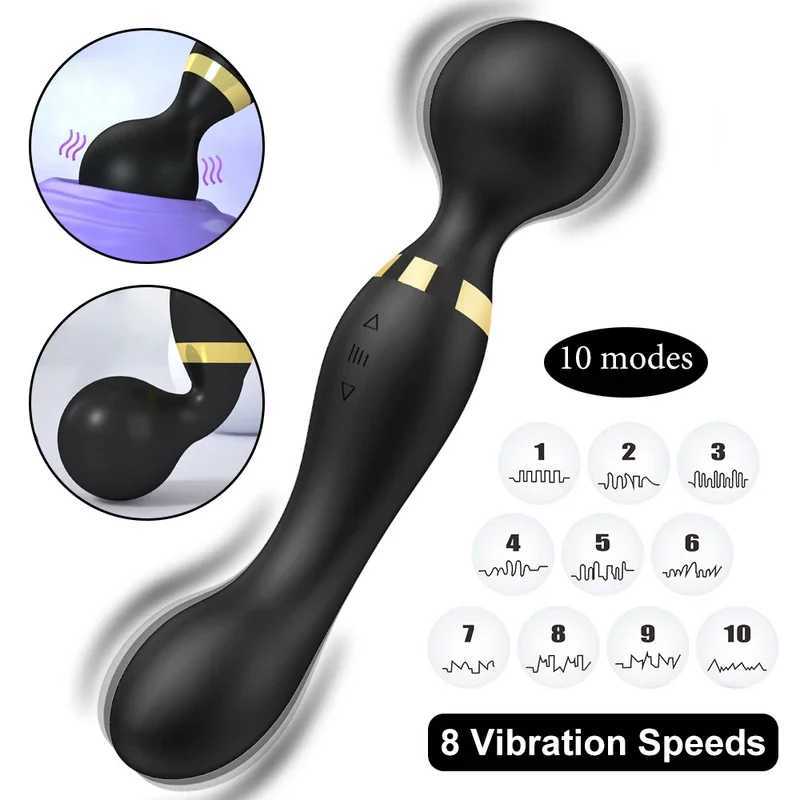 Powerful for Women Double Heads AV Magic Wand Massager Stimulator G Spot Female Sex Toy Adults GoodsXJ250311