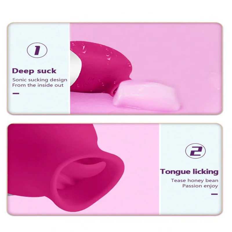 Powerful sucking clitoral vibrator licking dual stimulation female massage adult toy 2IN1 female masturbationXJ250311