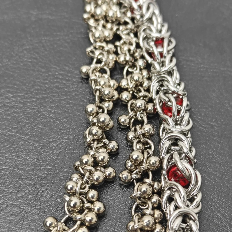 Fashion The Earth Round Bead With Keel Combination Chain For Punk Pants Unisex Ones Waist Hip Hop Key Chain y2k 250318