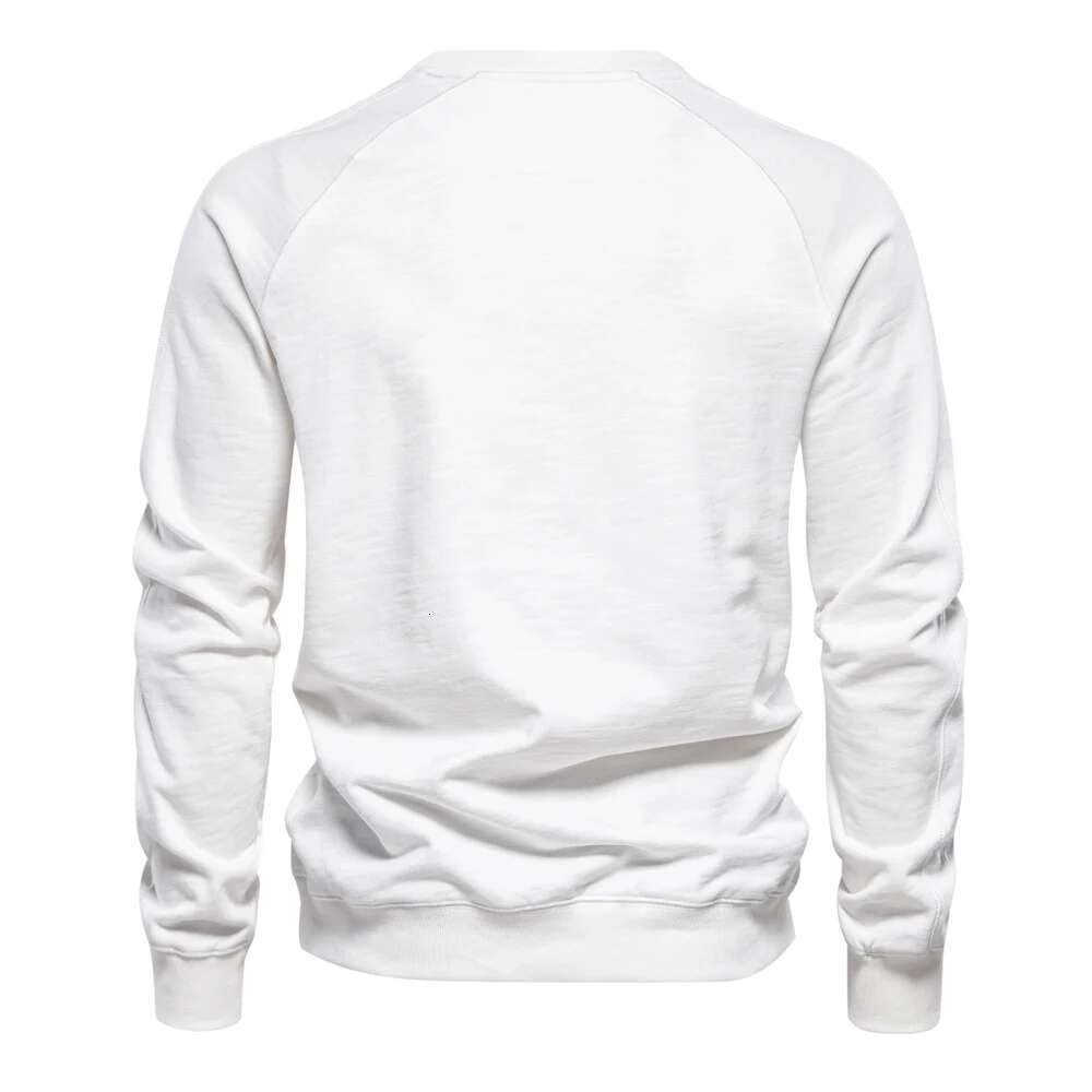 New Spring Cotton Blend Sweatshirt For Casual Sport Design Round Neck Pullover Men