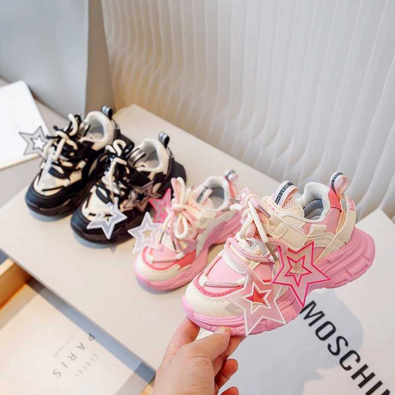 2024 New Arrival Sport Shoes for Kids Fashion Sneakers Boys Girls Anti-slip Outdoor Shoes Student Shoes Basketball ShoesXJ250311