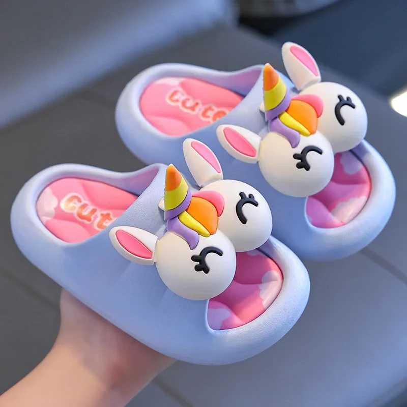 Summer Childrens Sandals and Slippers for Boys and Girls Baby Non-Slip Soft Bottom Indoor Bath Parent-Child Children SandalsT250311