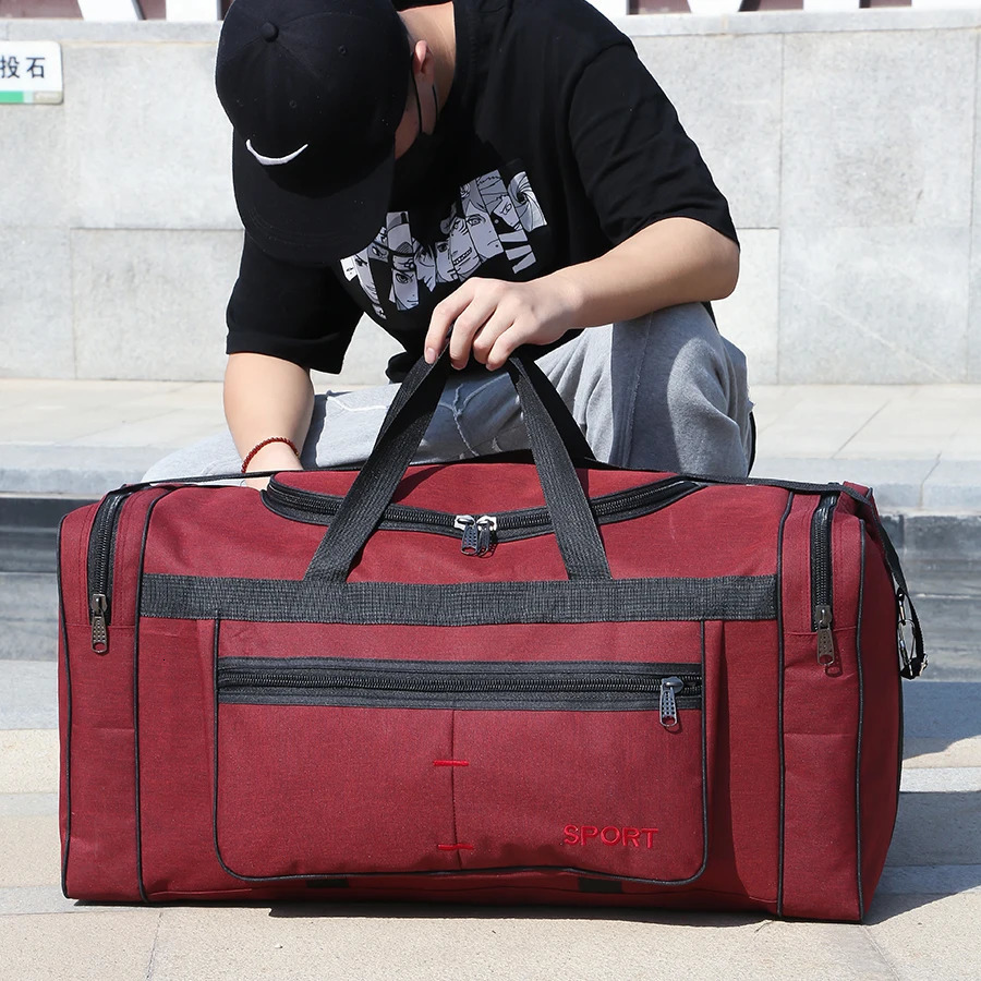 Shoulder Large Capacity Travel Bags Korean Version Waterproof Oxford Cloth Oversized Duffel Bag Men Luggage Big Handbag 250311