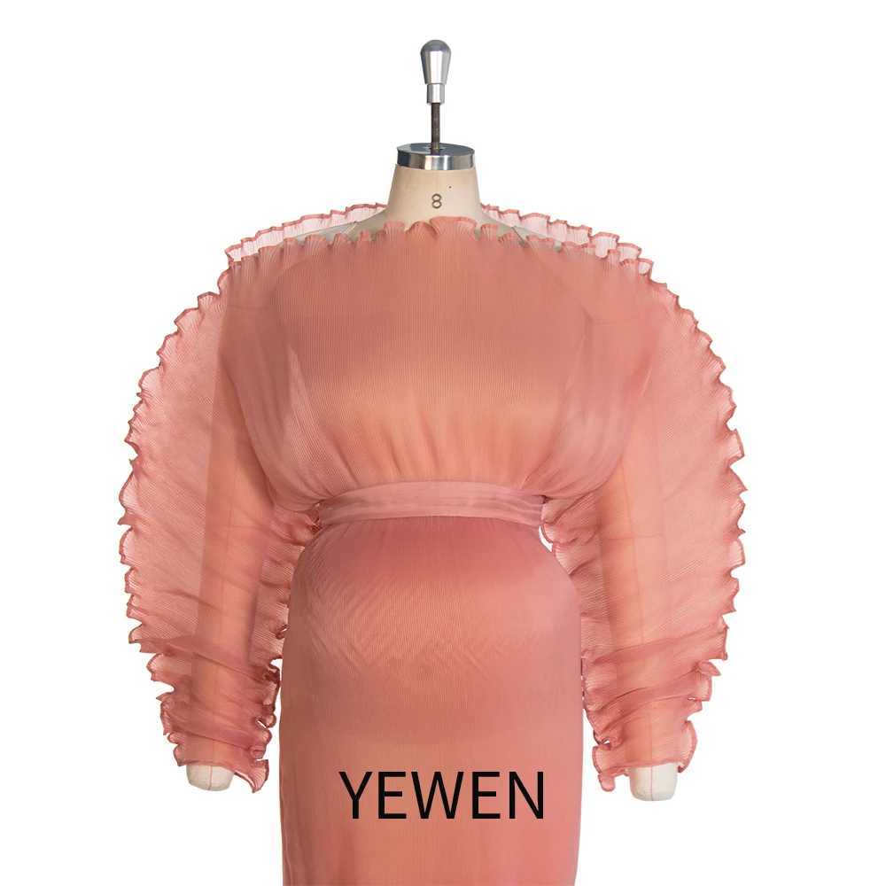 Elegant Pleated Maternity Gown Pregnancy Photoshoot Dress Photosession Outfit YW243144 X250224