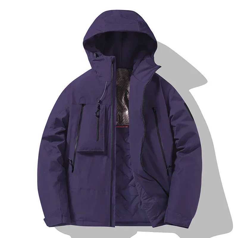 Winter Windproof Jacket Mens Outdoor Hiking Waterproof Graphene Warm Cotton Padded Coat Couples Fashion Ski Thickened ParkaT250311