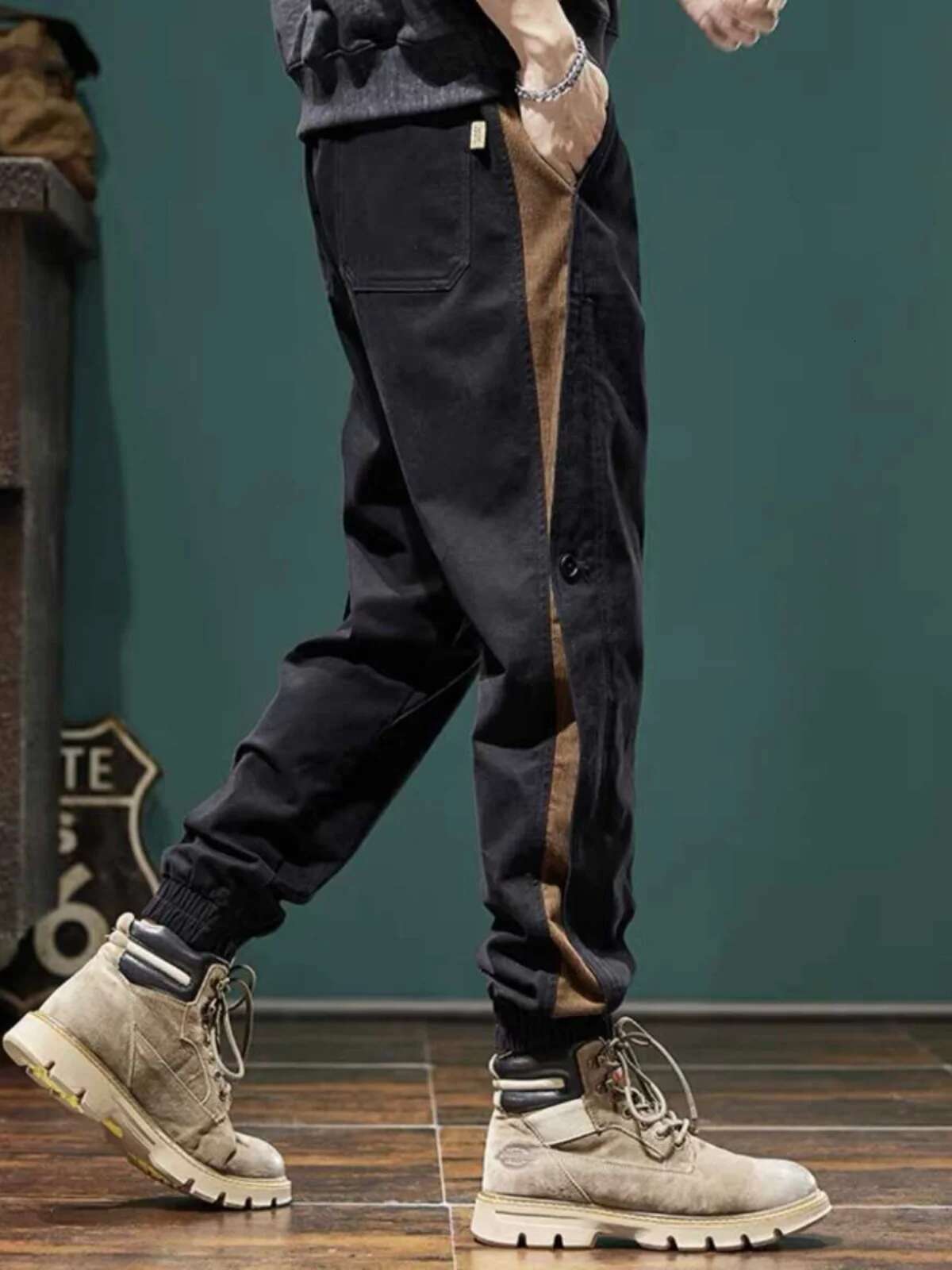 Fashion Designer Work Pants Men s Loose Leg Binding Casual Niche Personality Plankton Handsome Harem Pants Outdoor Loose Casual Pants 2025S New Style