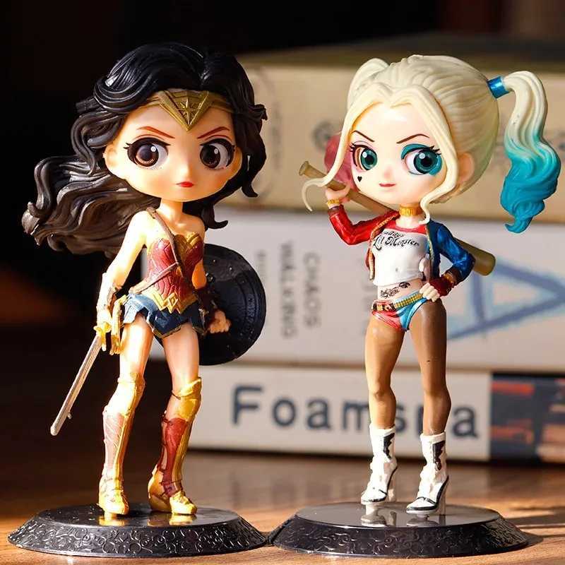 Anime Wonder Woman Harley Quinn Joker Action Figure Model Toys Cake Decoration Collection Doll Birthday Present For Kids dollXJ250311