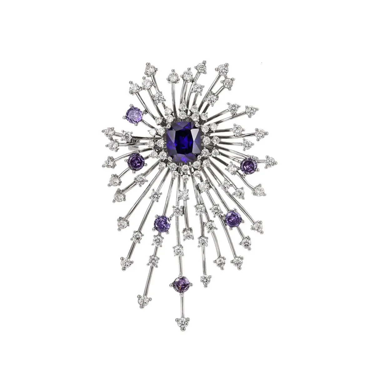 SUYU Fashionable Zircon Brooch Fireworks Exquisite Brooch Fashionable Pin Buckle Womens Clothing Accessories 250217