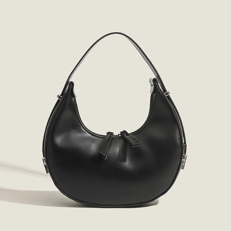 Trendy Simple Ladies Hobo Bags Fashion PU Leather Underarm Bags Female Shoulder Bags Women Small Handbags Clutch Purse 250310