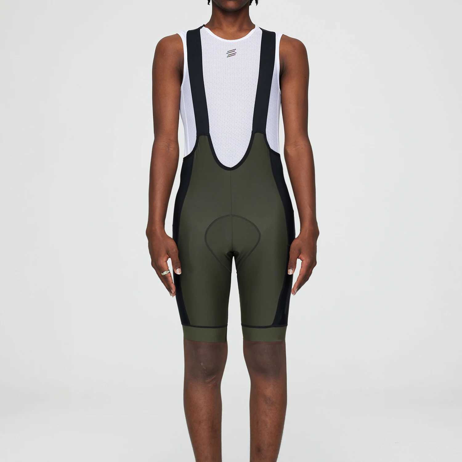 SPEXCEL 22 New Cargo BIB SHORTS For Long Travel Ride Road Cycling Shorts With Italy High Density Pad Green black W250311