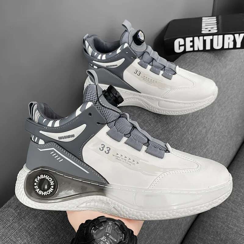 2025 New Model Sneakers With Rotating Buckle Comfy Non Slip Lace Up Durable Shoes For Mens Outdoor Activities