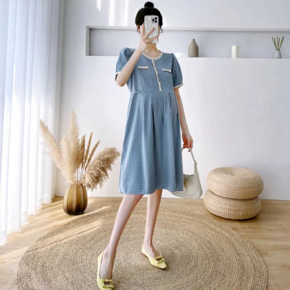 Pregnant Womens Clothes Summer vestidos Fashion Fresh Loose Maternity Dresses short Sleeve Casual pregnancy photoshoot dressT250311
