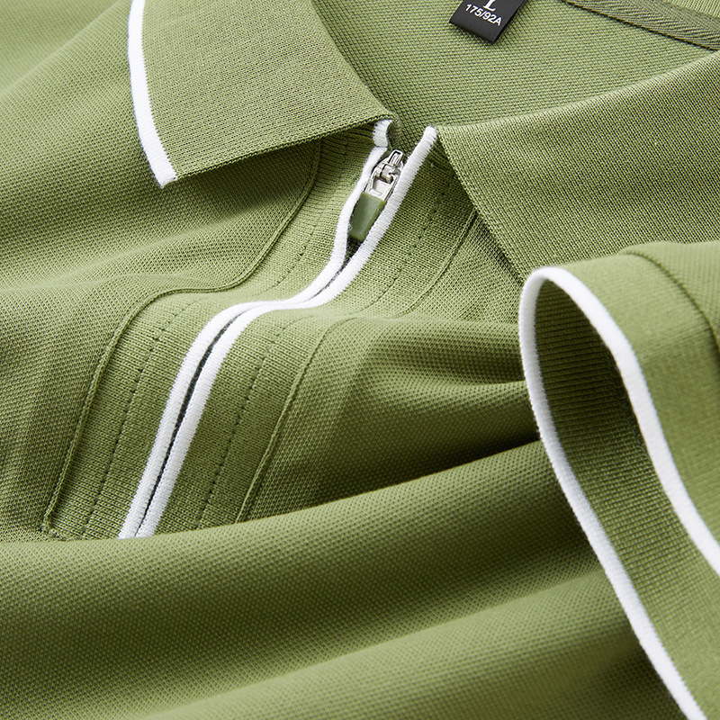 tracksuit Zipper Polo Shirt Short T-shirt Flip Collar Summer Casual Half Sleeve Leading Clothes Men's Wear Women