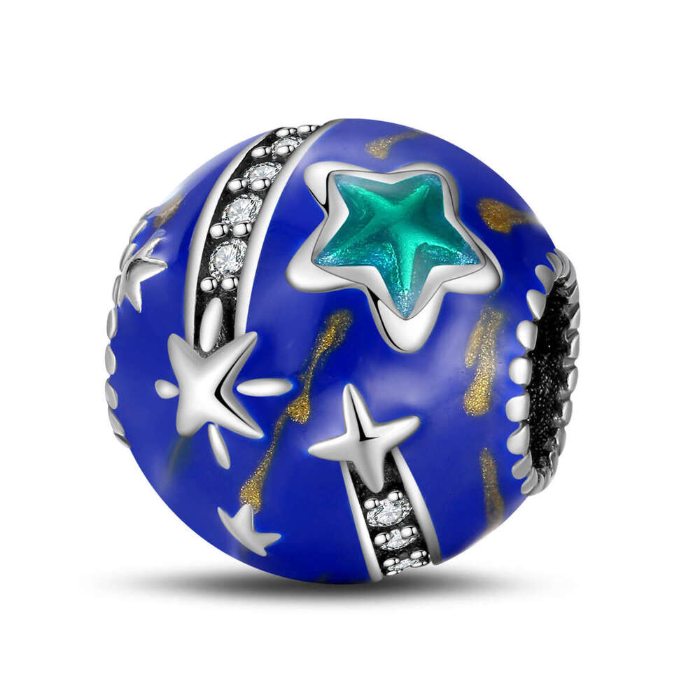 2025 New Travel Style Colorful Earth Charm bead 925 Sterling Silver Jewelry Family Charms Beads DIY Bracelet Necklace for women Gift