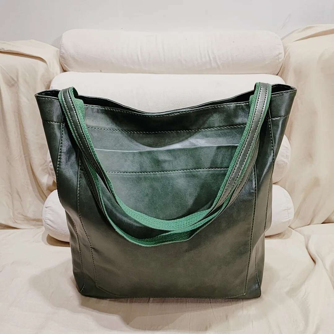Oversized Tote For Women Handbags Large Size Shoulder Bags Vintage Style Solid Color Soft PU Leather Purses Sacs