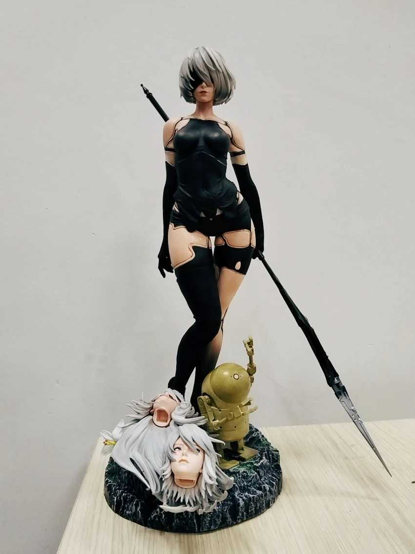 50cm NieR Automata Yorha on B 2B YoRHa on A No.2 A2 Anime Girl PVC Action Figure Toy Statue Collection Model Doll GiftXJ250311