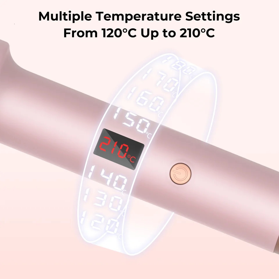 1.5 Inch Hair Curling Iron Brush Ceramic Thermal Brush Heated Round Brush Hair Electric Heating Brush Electric Hair Curler Comb 250311