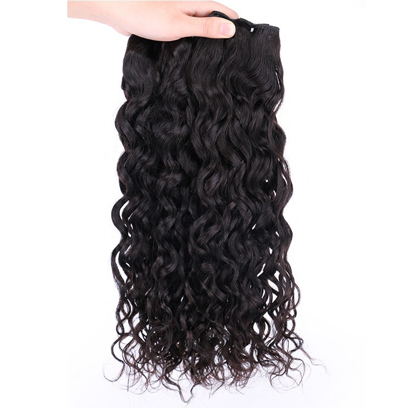 8 to 32 Inch Black Water Wave Human Remy Hair Bundles Natural Look High Quality Durable and Tangle Free Perfect for Versatile Styling and Everyday Wea