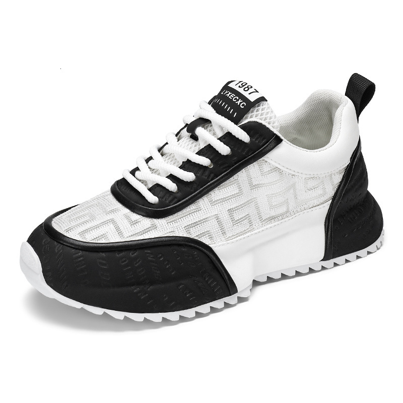 Temu Extra Large Full Bottom Casual Shoes Designer Summer Thick Bottom Mesh Sports Shoes Outdoor Running Fitness Fashion Men's Shoes