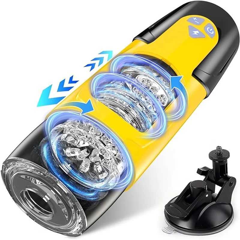 Automatic Thrusting Male Masturbator Vibration Penis Blowjob Machine Masturbation Cup Pocket Pussy Sex toy Men Adult Products 18 W250311