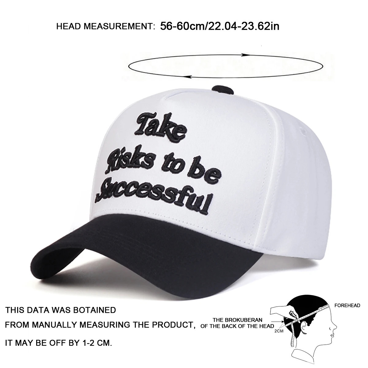 Unisex Take Risks To Be Successful Embroidery Baseball Caps Spring Autumn Outdoor Adjustable Casual Hats Sunscreen Hat 250311