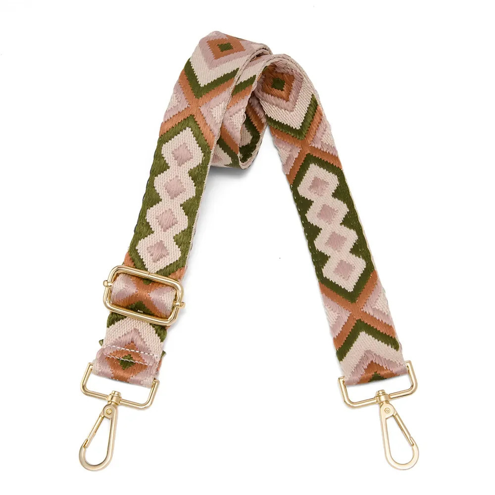Nyloncotton bag with womens colored strap used for cross body messenger shoulder accessories adjustable belt handbag 250311