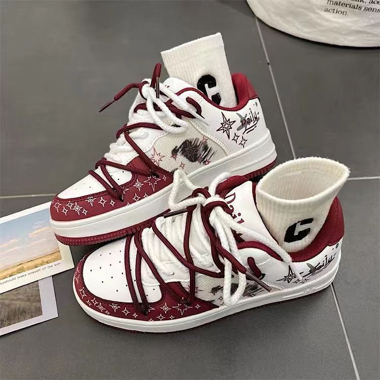 2025 Designer Spring And Summer New Shoes Internet Multi-function Men's Casual Shoes Red Graffiti Outdoor Shoes Student Couple Sports Shoes Child