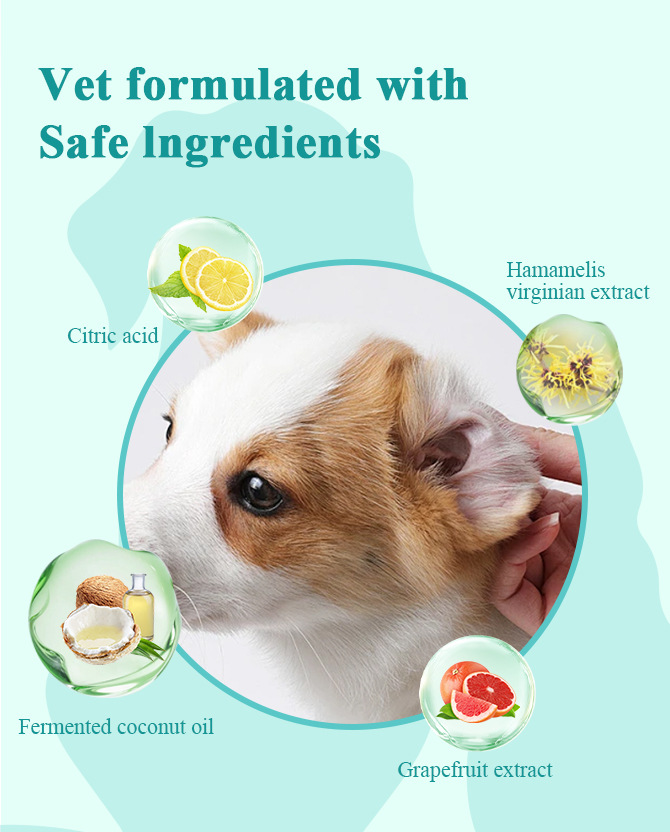 Pet ear cleaning ear drops cat and dog ear wax removal ear mite cleaning ear canal cleaning solution Cat Grooming