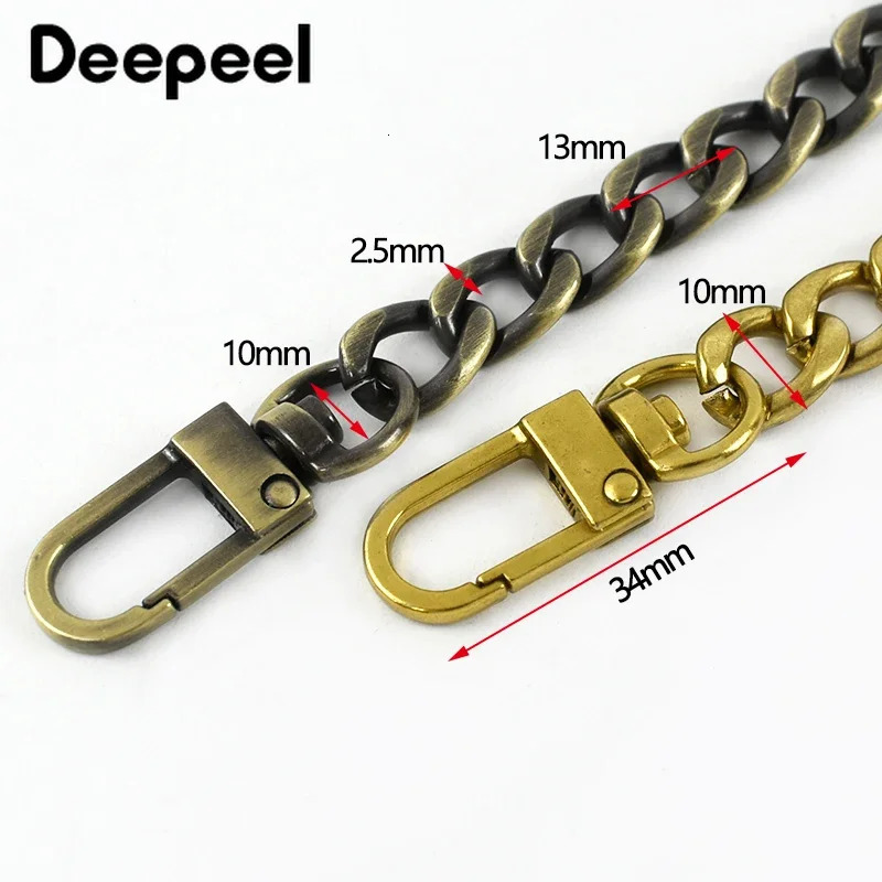 10mm Metal Bag Chains Replacement Purse Chain Handle Shoulder Crossbody Handbag Belts Straps DIY Bags Hardware Accessories 250311