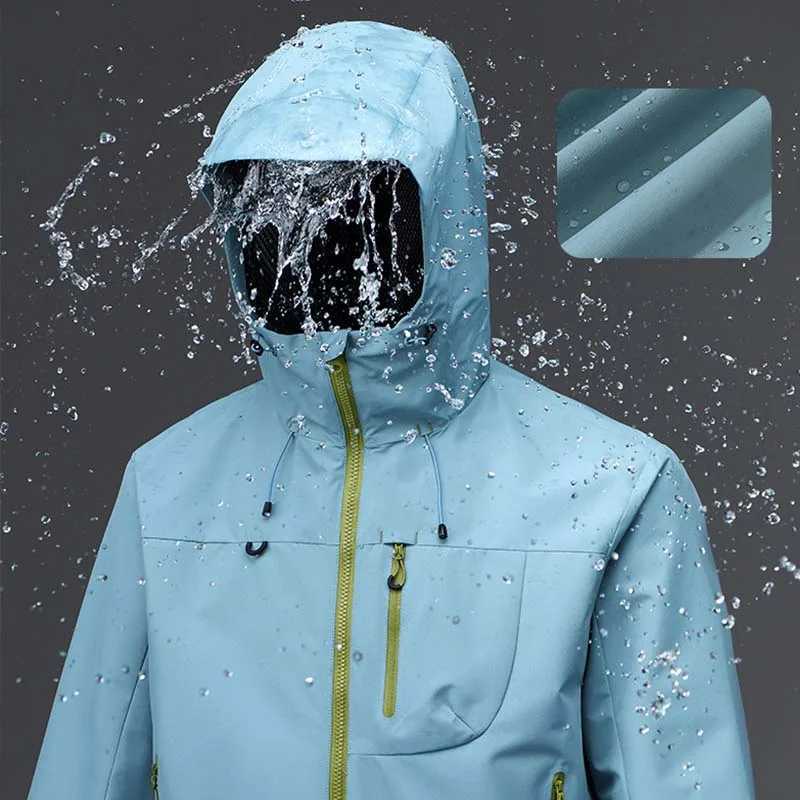 Womens Waterproof Windproof Mountaineering Jacket Lightweight Hard Shell Outdoor Jacket Hiking Camping Cycling Urban FashionT250311