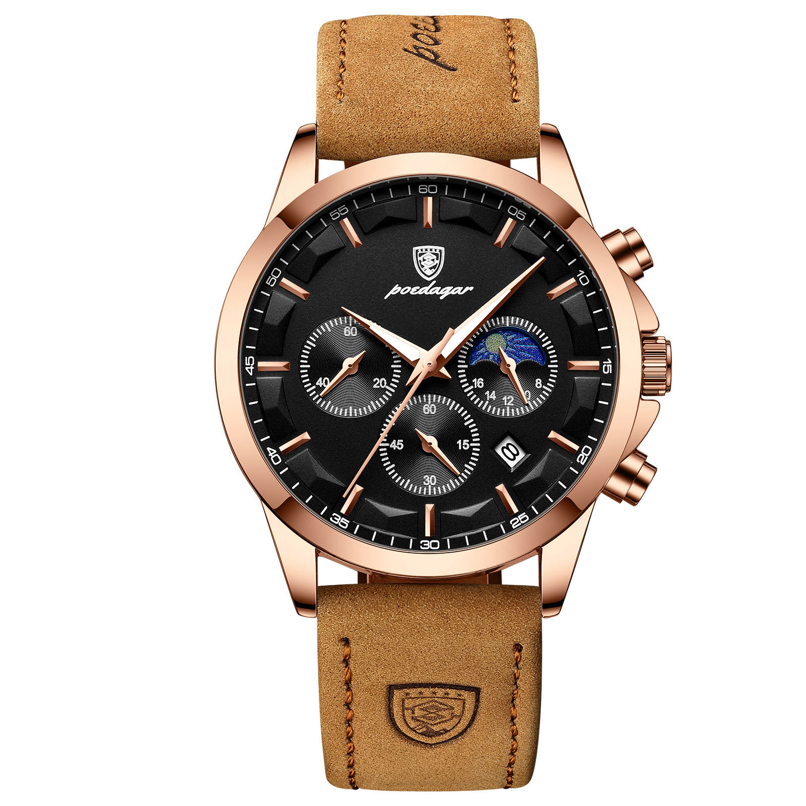 Mens Waterproof Quartz Watch Stylish and Functional Multifunctional Timepiece for Everyday Wear Ideal for Outdoor Activities and Sports