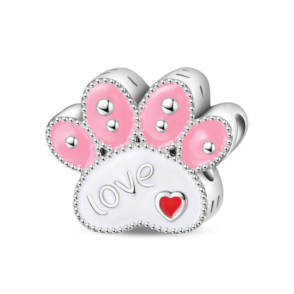 925 Sterling Silver cute pet rabbit bear Charms pendant Fit bracelet necklace DIY accessories for jewelry making bracelet special gift for women