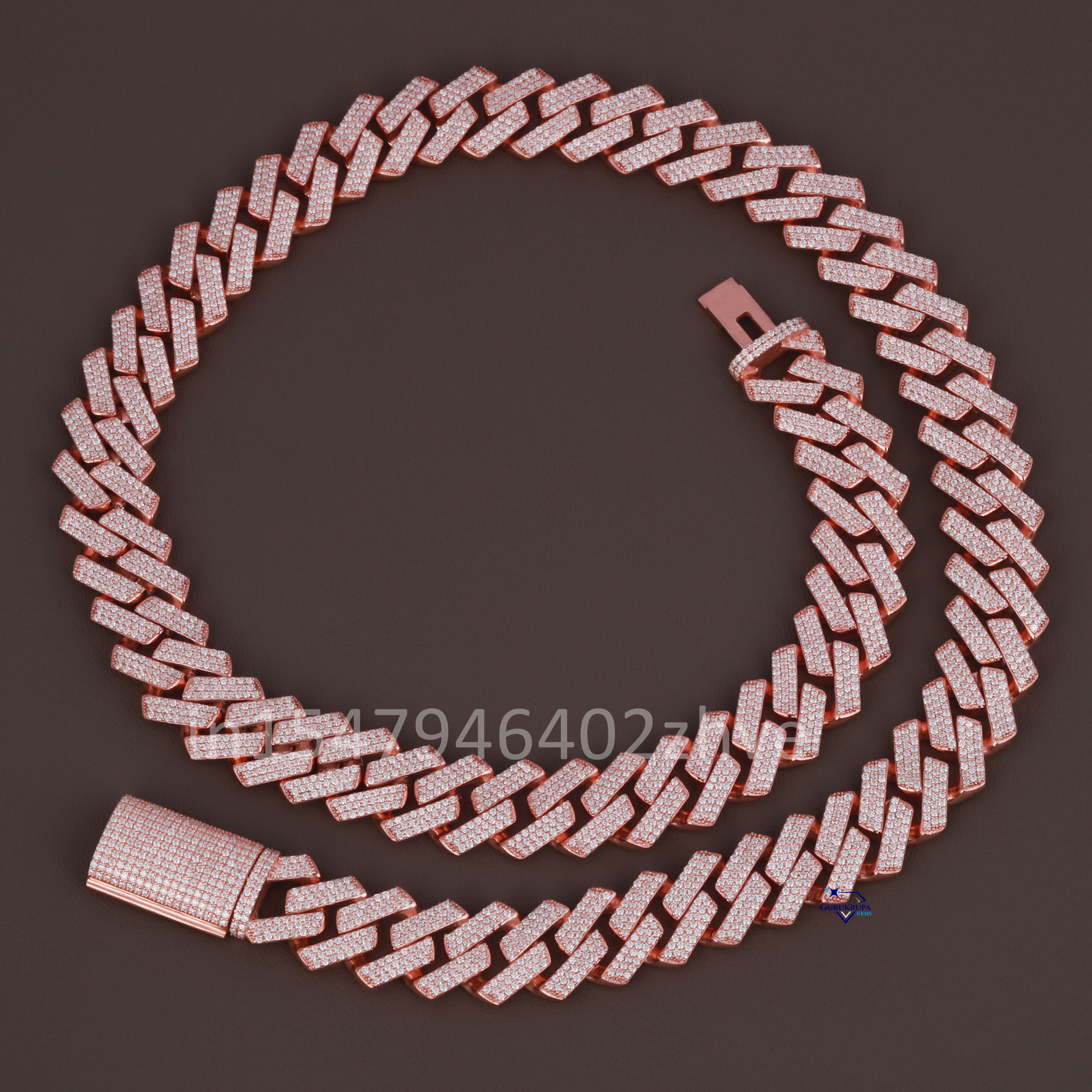 Best-Selg 18 mm Cuban k Chain in Sterg Sier Fully Loaded with Lab-Grown Dias Best Necklaces for Men