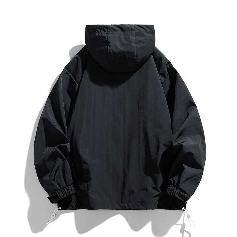 Mens Coat Spring and Autumn Season New Korean Edition Casual Versatile Top Couple Hooded New Autumn TrendT250311