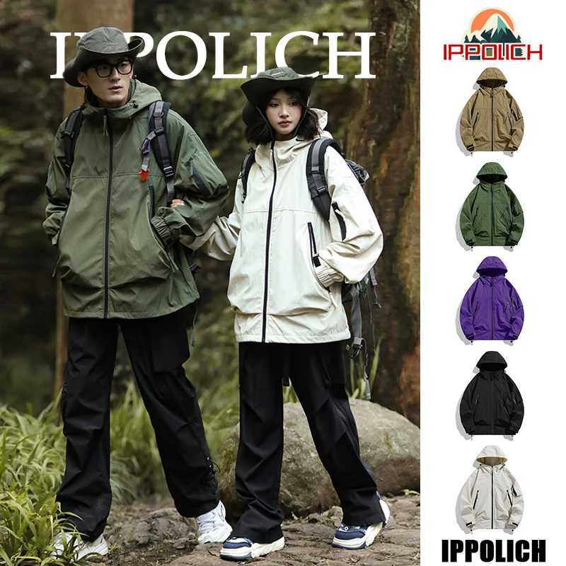 Autumn Hiking Jacket Men Windproof Waterproof Hooded Women Jacket Outdoor Hiking Camping Climbing Fishing Hunting Couple JacketT250311