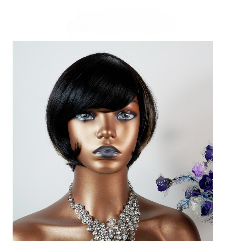 8 Inch Luxury Straight Center Part Full Lace Bob Wig Real Human Hair Machine Made Exquisite Craftsmanship Perfect for a Sleek and Elegant Look