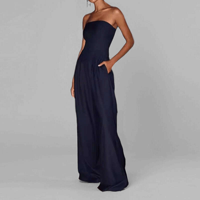 2025 Spring New Women's Clothing Style Fashionable Slimming Skincare Wide Leg Pants Long Jumpsuit For Women KLMY