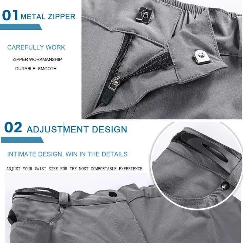 X-TIGER Mountain Bike Shorts Multi-Pockects Breathab Loose Riding Road MTB Shorts Outdoor Sports Waterproof Cycling PantsXJ250311