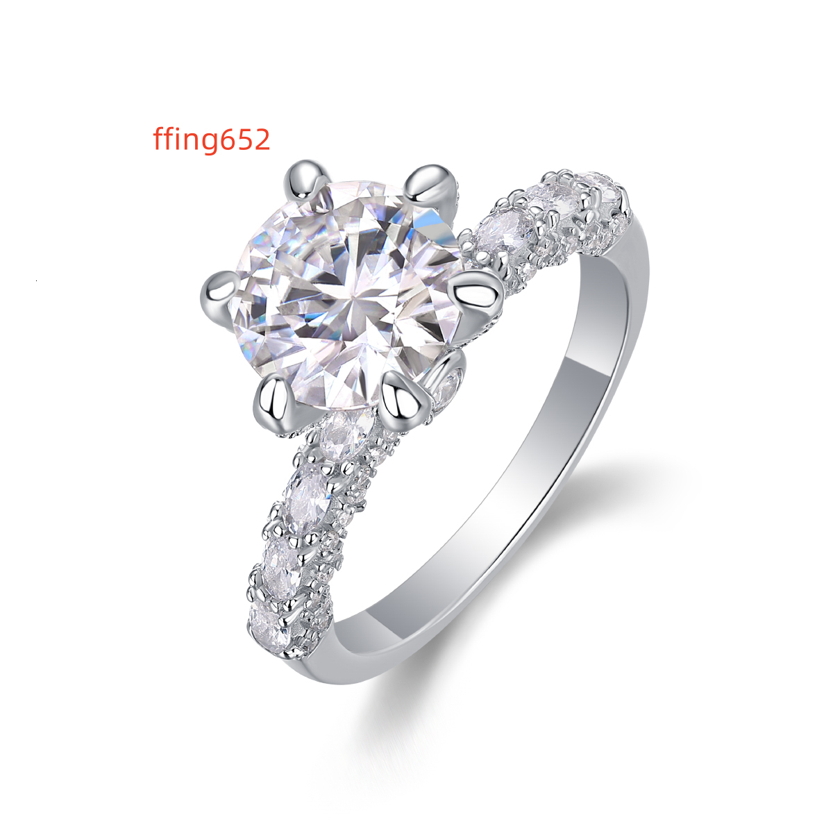 Wholesale Factory Price Moissanite Jewelry 925 Silver Iced Out Diamond Rings Moissanite Ring
