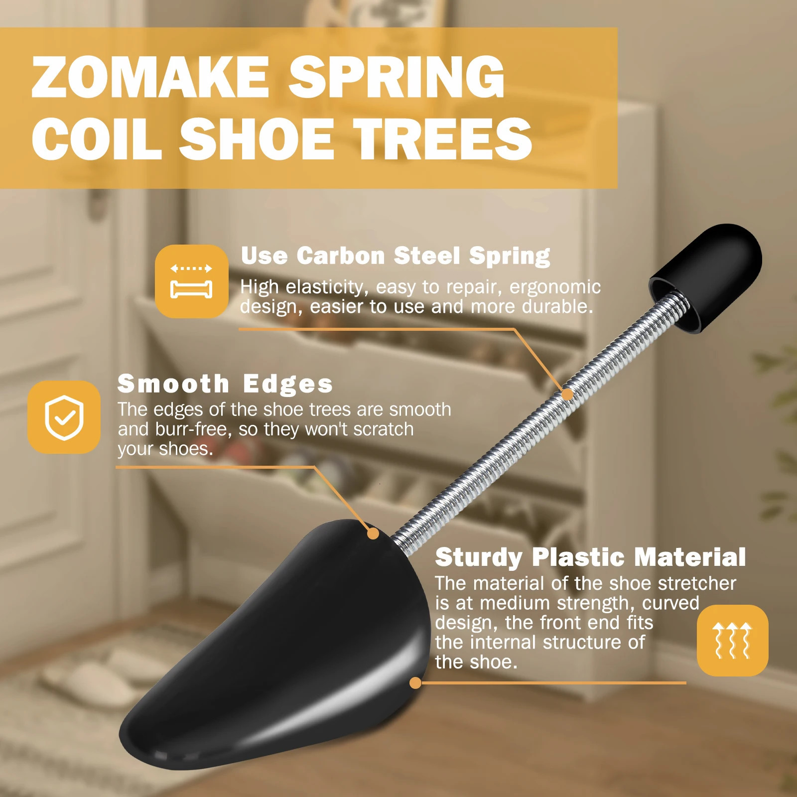 5 Pairs Shoe Stretcher Shoes Tree Shaper Rack Plastic Adjustable Length Men/Women Shoe Trees Stretcher Boot Holder Organizers 250305