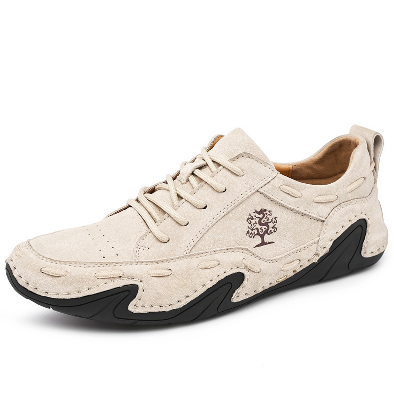 2025 Casual Fashion Trend Shoe Design Master Men's Single Shoes Outdoor Sports Pigskin Bean Shoes High-end Atmosphere