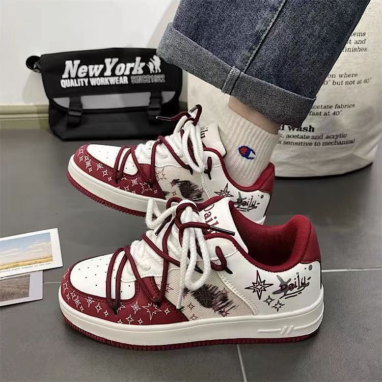 2025 Designer Spring And Summer New Shoes Internet Multi-function Men's Casual Shoes Red Graffiti Outdoor Shoes Student Couple Sports Shoes Child