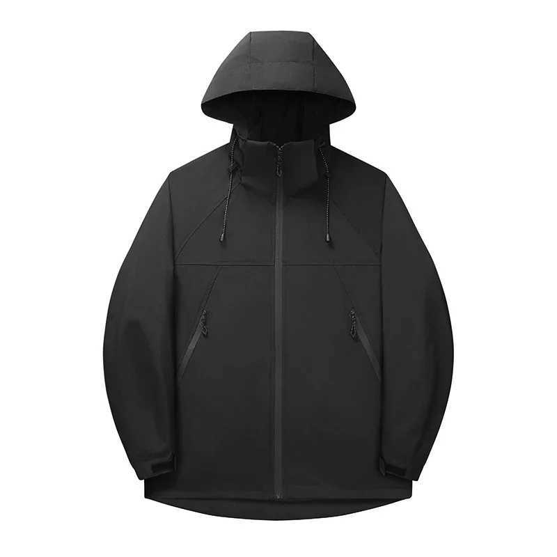 Purple Mens Long Sleeve Waterproof JacketFashion Casual Sweatshirt Green Yellow Black Coat2025 NewT250311