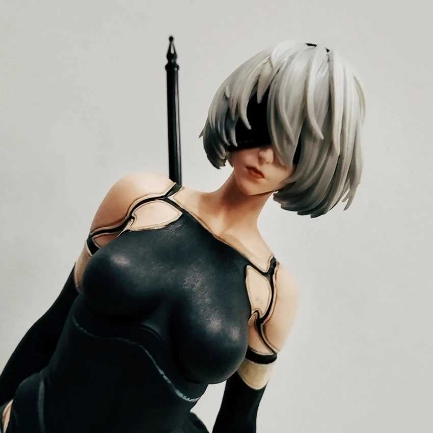 50cm NieR Automata Yorha on B 2B YoRHa on A No.2 A2 Anime Girl PVC Action Figure Toy Statue Collection Model Doll GiftXJ250311
