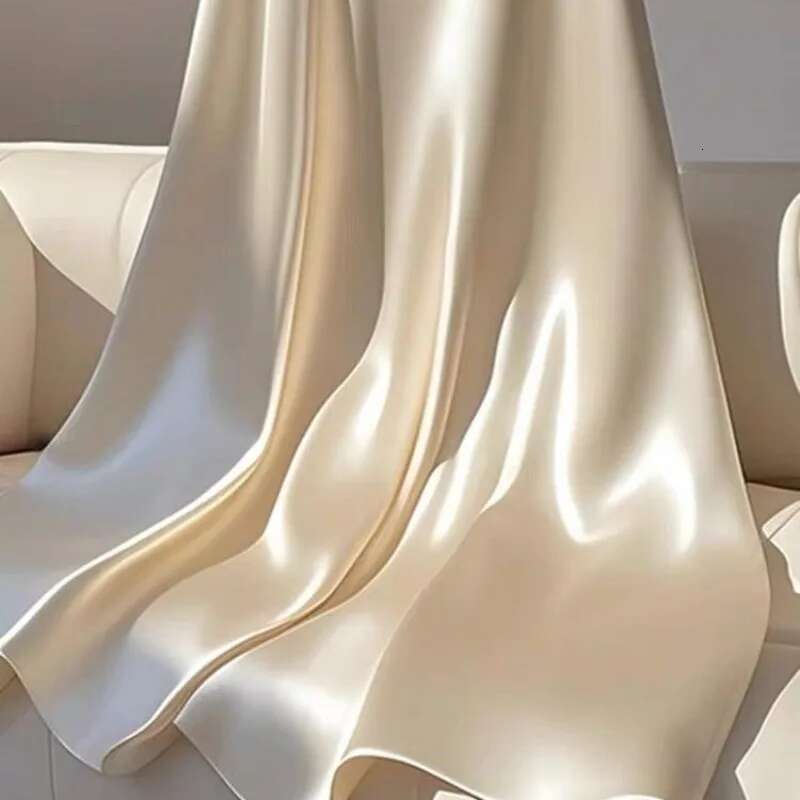 Spring Autumn Elegant Temperament Solid Color Satin Women Clothes Simplicity Office Lady All-Match A-E Skirt